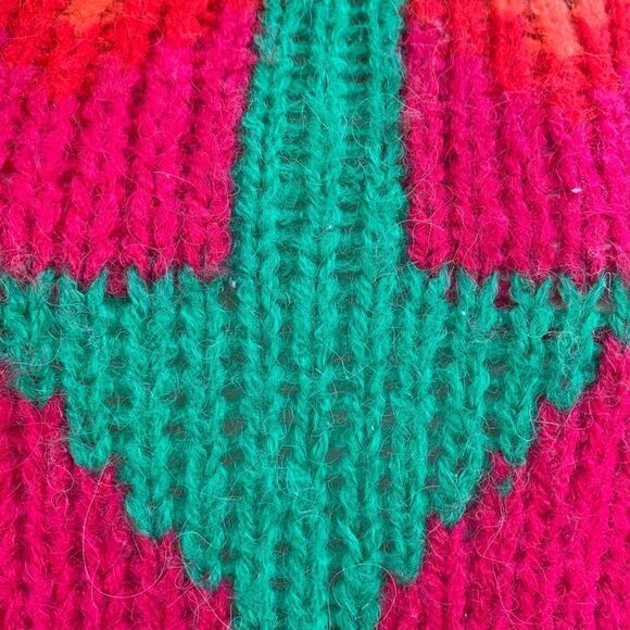 Vintage 80’s/ 90’s funky pop art mohair blend sweater - Picture 3 of 7